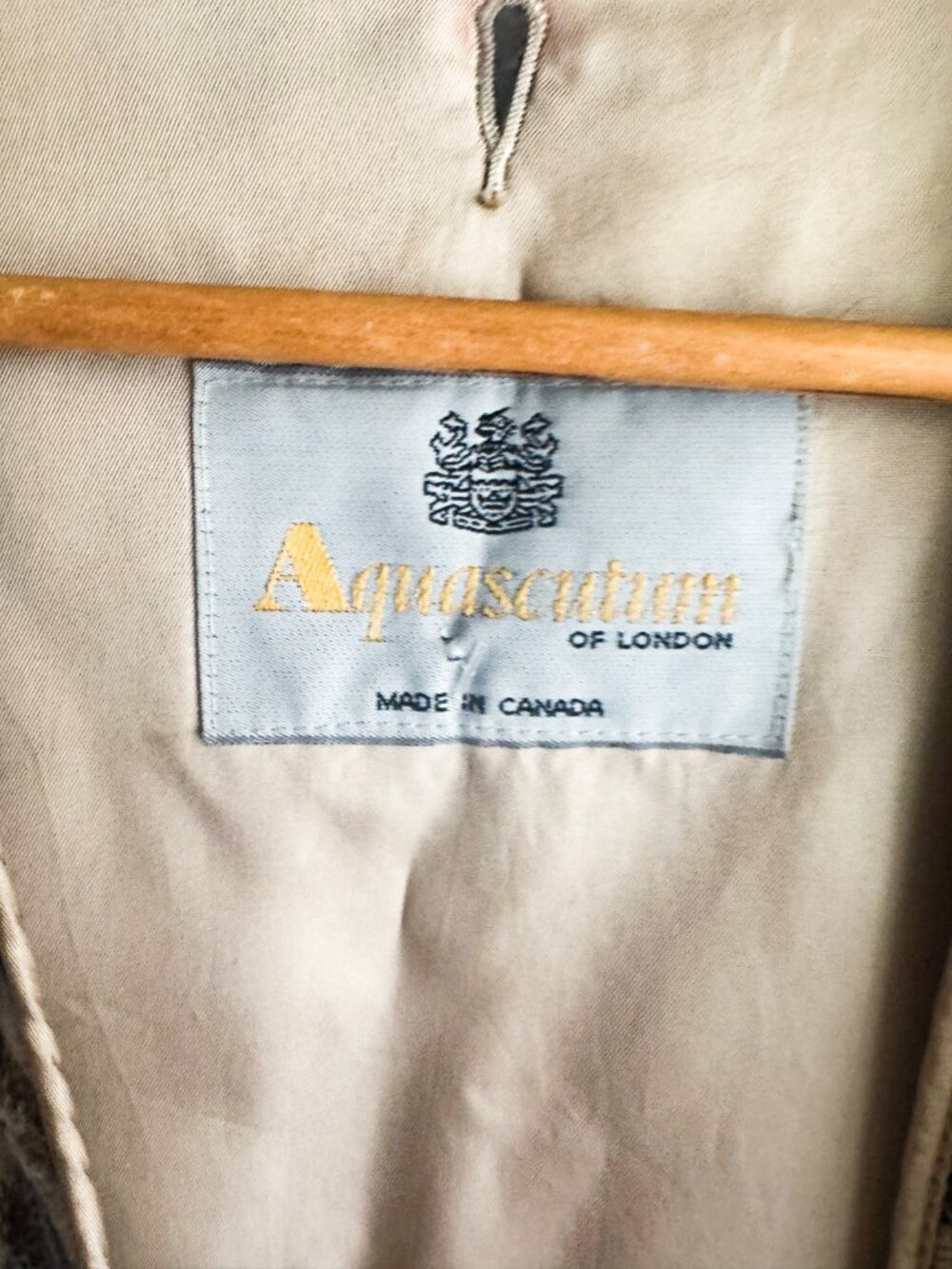 Aquascutum Check Print Wool Trench Coat Liner S - Picture 4 of 5